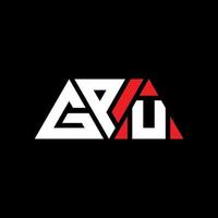 GPU triangle letter logo design with triangle shape. GPU triangle logo design monogram. GPU triangle vector logo template with red color. GPU triangular logo Simple, Elegant, and Luxurious Logo. GPU