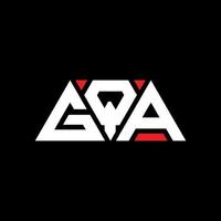 Diseño de logotipo de letra triangular gqa con forma de triángulo. monograma de diseño del logotipo del triángulo gqa. plantilla de logotipo de vector de triángulo gqa con color rojo. logotipo triangular gqa logotipo simple, elegante y lujoso. gqa