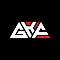GKF triangle letter logo design with triangle shape. GKF triangle logo design monogram. GKF triangle vector logo template with red color. GKF triangular logo Simple, Elegant, and Luxurious Logo. GKF
