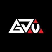 diseño de logotipo de letra triangular gjv con forma de triángulo. monograma de diseño del logotipo del triángulo gjv. plantilla de logotipo de vector de triángulo gjv con color rojo. logotipo triangular gjv logotipo simple, elegante y lujoso. gjv