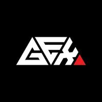 GEX triangle letter logo design with triangle shape. GEX triangle logo design monogram. GEX triangle vector logo template with red color. GEX triangular logo Simple, Elegant, and Luxurious Logo. GEX