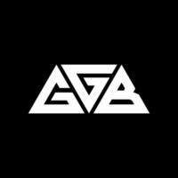 Diseño de logotipo de letra triangular ggb con forma de triángulo. monograma de diseño del logotipo del triángulo ggb. plantilla de logotipo de vector de triángulo ggb con color rojo. logotipo triangular ggb logotipo simple, elegante y lujoso. ggb