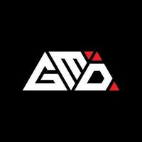 GMD triangle letter logo design with triangle shape. GMD triangle logo design monogram. GMD triangle vector logo template with red color. GMD triangular logo Simple, Elegant, and Luxurious Logo. GMD