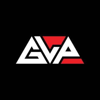 diseño de logotipo de letra triangular glp con forma de triángulo. monograma de diseño de logotipo de triángulo glp. plantilla de logotipo de vector de triángulo glp con color rojo. logotipo triangular glp logotipo simple, elegante y lujoso. glp