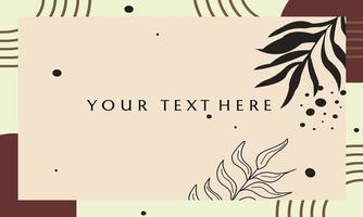 natural theme abstract banner. minimalist and elegant background. vector