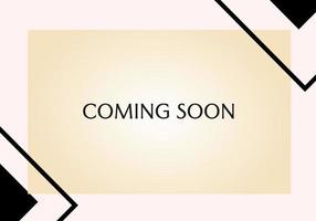 white coming soon banner. simple and elegant ad design vector