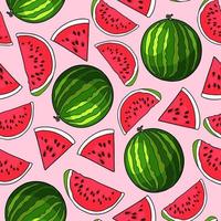 Bright patterns with sweet watermelons vector