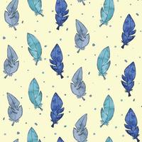 Light pattern with pale blue feathers vector