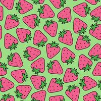 Sweet pattern with sweet strawberries vector