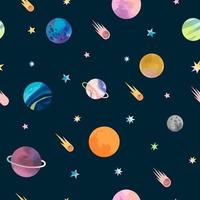 Interesting space pattern with planets vector