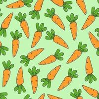 Cute and light carrot pattern vector