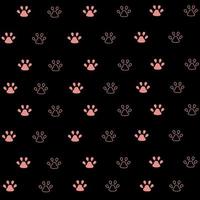 Adorable, cute pattern with cats and paws vector