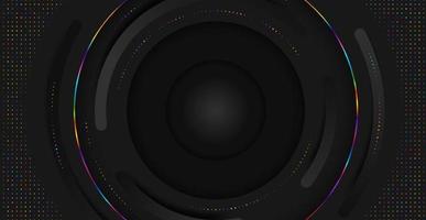 Elegant futuristic background. Abstract background of gradient circles in the form of a sound speaker. vector