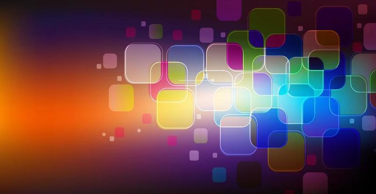 Luxury color background. Abstract multicolored gradient with dynamic squares.