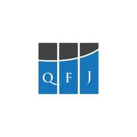 . QFJ letter design.QFJ letter logo design on WHITE background. QFJ creative initials letter logo concept. QFJ letter design.QFJ letter logo design on WHITE background. Q vector