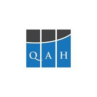 diseño de la letra qah. diseño del logotipo de la letra qah sobre fondo blanco. concepto de logotipo de letra de iniciales creativas qah. diseño de la letra qah. diseño del logotipo de la letra qah sobre fondo blanco. q vector