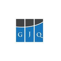 GJQ letter logo design on WHITE background. GJQ creative initials letter logo concept. GJQ letter design. vector