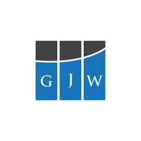 GJW letter logo design on WHITE background. GJW creative initials letter logo concept. GJW letter design. vector