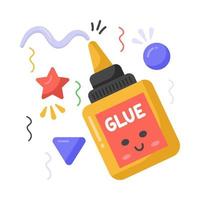 glue vector sticker, education modern simple flat design isolated on white background.