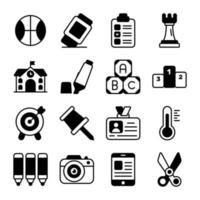 education icons set isolated on white background vector