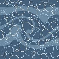 Abstract wave and pebbles seamless pattern. vector