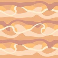 Groovy seamless background with abstract waves in 1970 style. vector