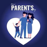 National Parents Day Vector Illustration