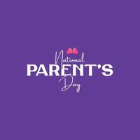 National Parents Day Vector Illustration