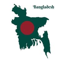 mapa vectorial de ilustración de bangladesh vector
