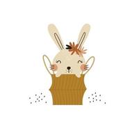 Card with bunny. Vector illustrations