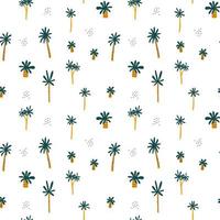 Seamless pattern with tropical palm tree. Vector illustrations