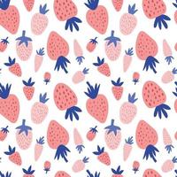 Seamless pattern with strawberry. Vector illustrations