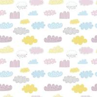 Seamless pattern with clouds. Vector illustrations