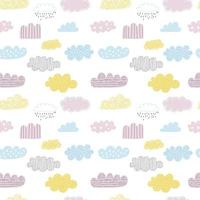 Seamless pattern with clouds. Vector illustrations