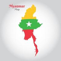 Vector Map Of Myanmar Illustration