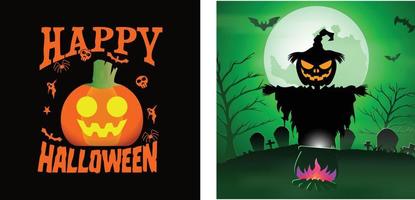 Halloween Day Scary Vector Design