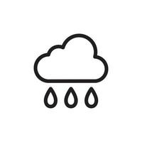 nube lluvia icono eps 10 vector