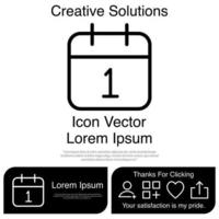 Callendar Icon EPS 10 vector