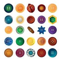 conjunto de botones de colores vector