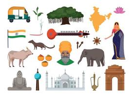 Set of Indian Associative Illustrations