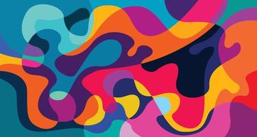 Abstract liquid shape. Fluid geometric design. Isolated gradient waves with geometric lines, dots, batik Indonesia pattern. Vector illustration.