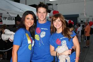 LOS ANGELES, OCT 1 -  Nadia Bjorlin, Mark Hapka, Molly Burnett arriving at the Light The Night Hollywood Walk 2011 at the Sunset Gower Studios on October 1, 2011 in Los Angeles, CA photo