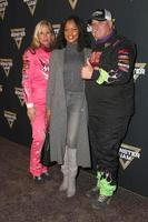 LOS ANGELES, JAN 16 - Debrah Madusa Miceli, Garcelle Beauvais, Dennis Anderson at the Monster Jam Celebrity Night at the Angels Stadium on January 16, 2016 in Anaheim, CA photo