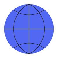 Globe icon. Globe symbol. Flat style. Vector illustration