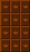 Chokolate bar with crown vector