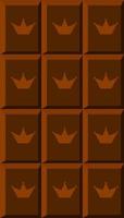 Chokolate bar with crown vector