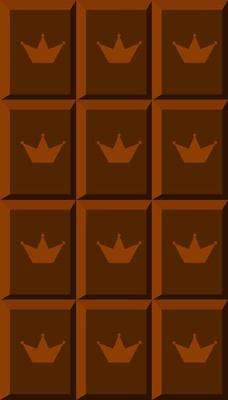 Chokolate bar with crown