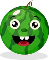 Happy watermelon character vector