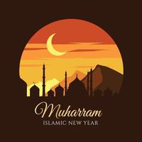 ilustración gráfica muharram vector