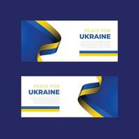 Peace for ukraine banner template vector